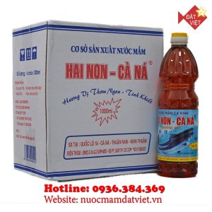 Nước mắm Hai Non Cà Ná 30 độ đạm 1 lít (Thùng 6 chai)