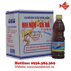 Nước mắm Hai Non Cà Ná 35 độ đạm 500ml (Thùng 6 chai)
