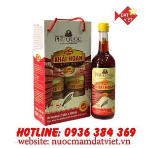 Nước mắm Khải Hoàn Phú Quốc 40 độ đạm 520ml - Xách 2 chai