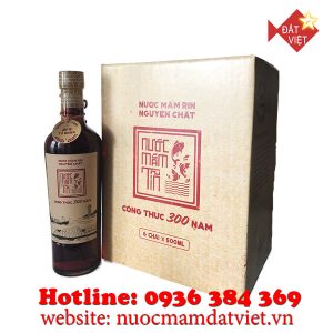 Nước mắm Tĩn Phan Thiết nhãn đỏ 500ml 40 độ đạm - thùng 6 chai